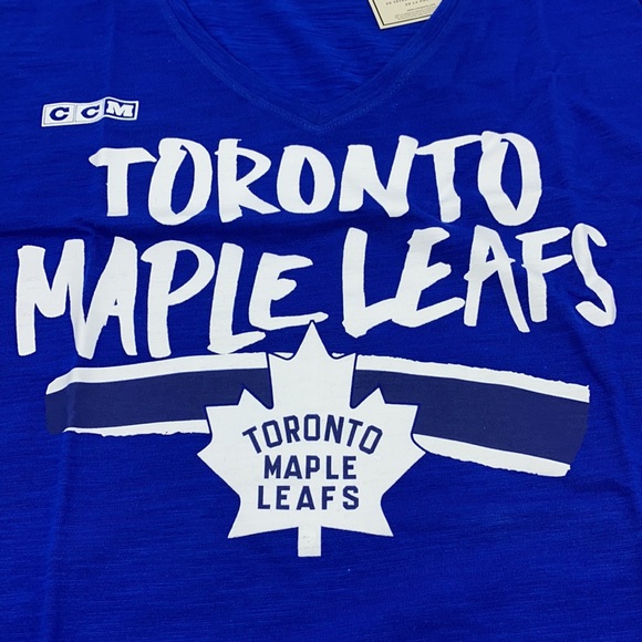 NWT Women’s Toronto Maple Leafs Logo T-Shirt Blue Size L - Picture 3 of 7